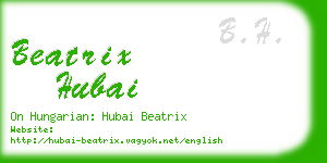 beatrix hubai business card